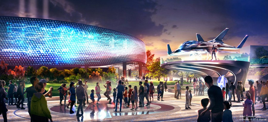 Concept Art of Avengers Campus in Walt Disney Studios Park Paris.