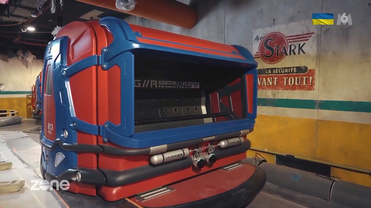 Ride Vehicle of “Web Slingers: A Spider-Man Adventure” in Walt Disney Studios Park, Paris. 