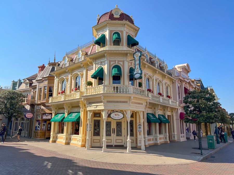 The exterior of Walt’s - an American Restaurant, Disneyland Park Paris.