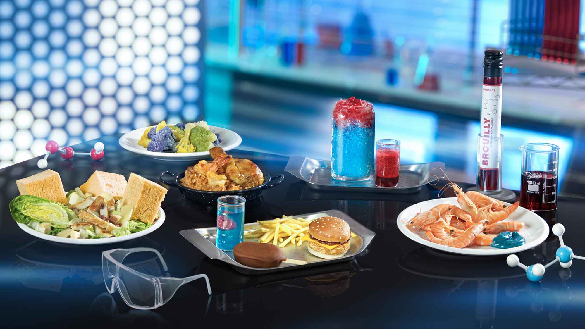 Selection of food served at PYM Kitchen at Avengers Campus Paris. Source: Disney