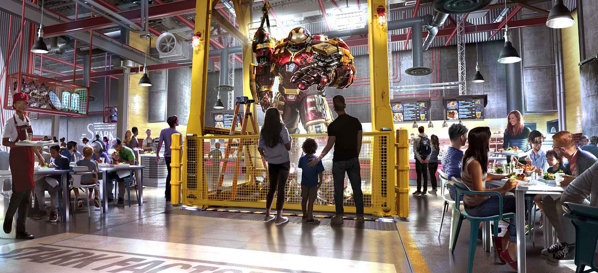 HulkBuster – the armor Tony Stark created with the help of Bruce Banner for the Hulk, which is exclusive to Marvel Avengers Campus Paris. Source: Disney