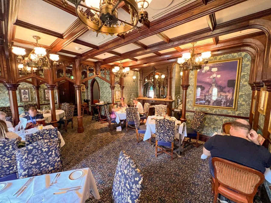 The Fantasyland dining room in Walt’s - an American Restaurant, Disneyland Park Paris.
