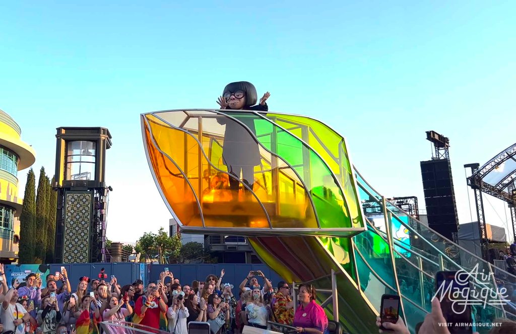 Edna Marie "E" Mode on a Float During Disney’s Colorful Pride Parade