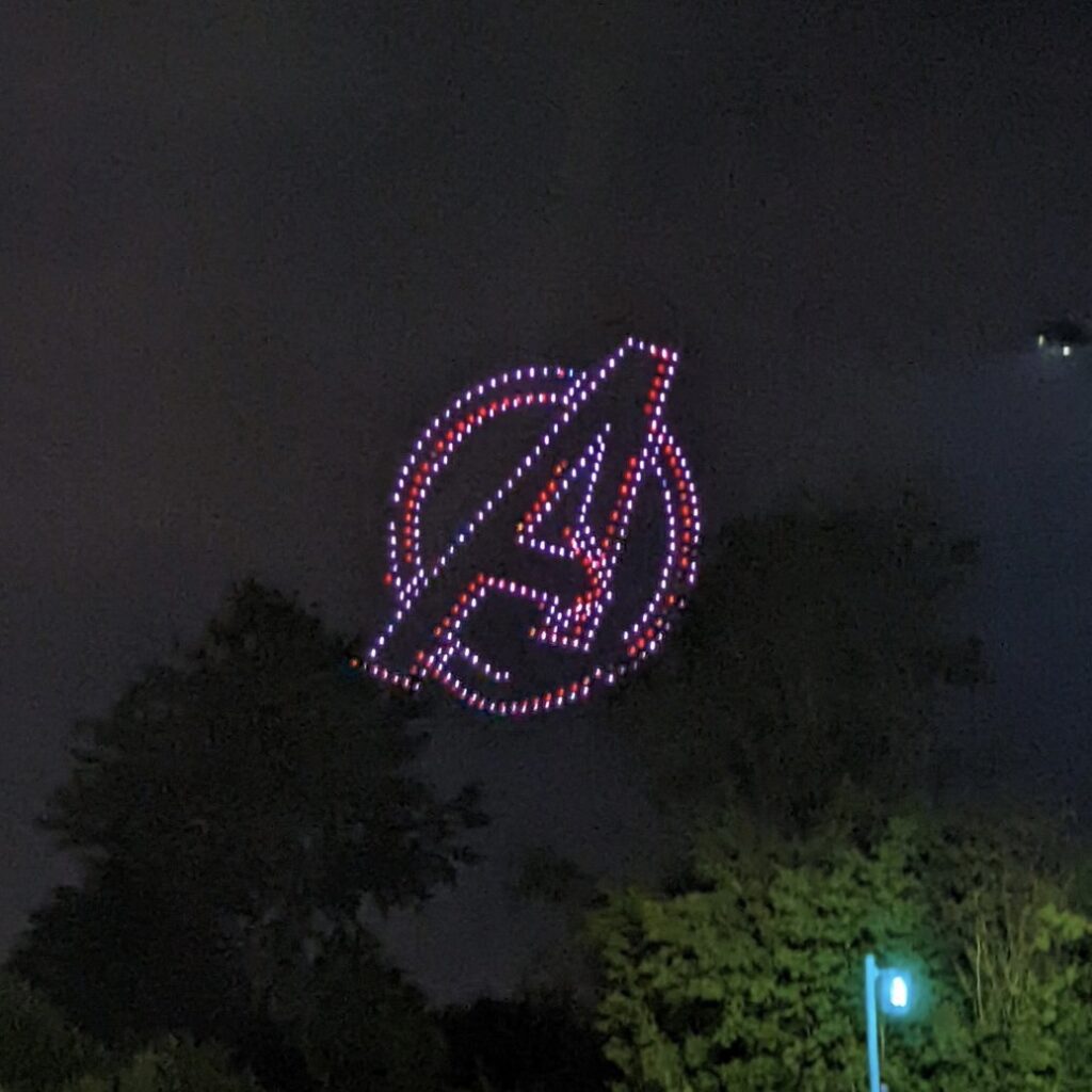 Marvel Themed Drone Show Spotted at Disneyland Paris