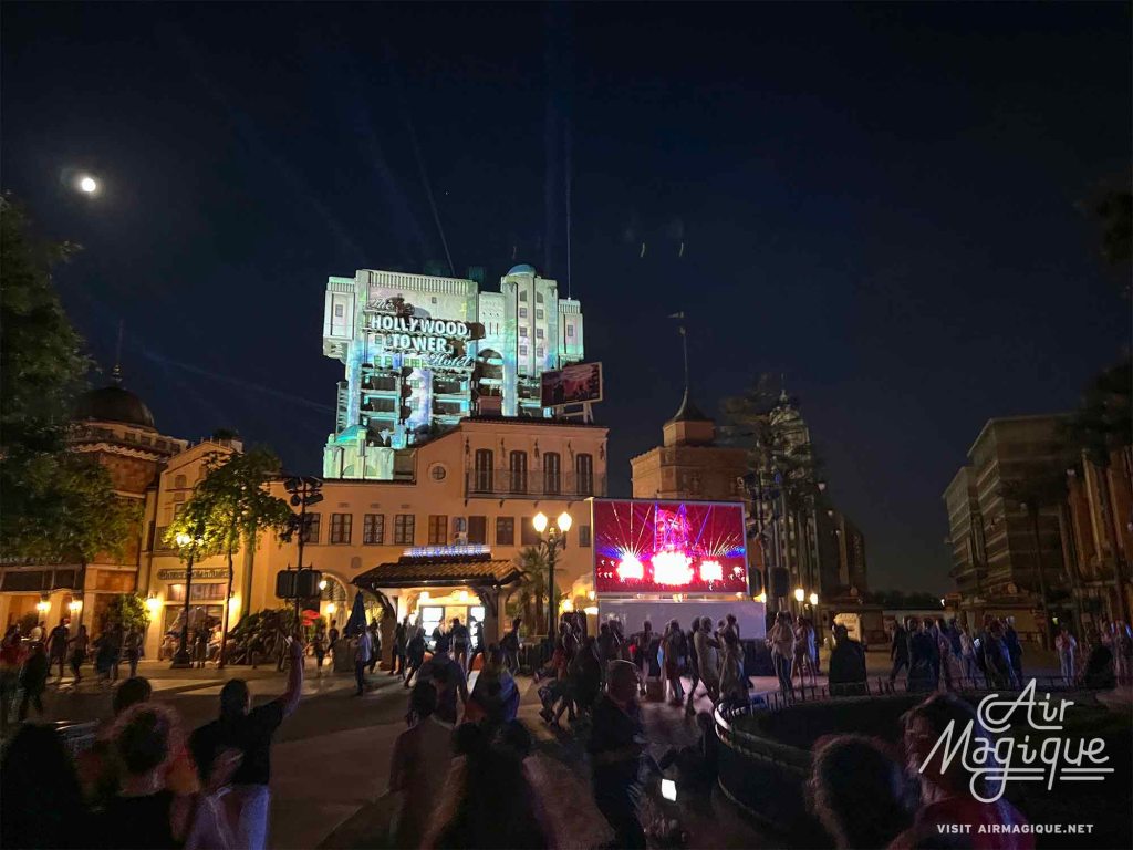 A Temporary LED Screen Set Up Near Studio 1 Live-streaming the Concert