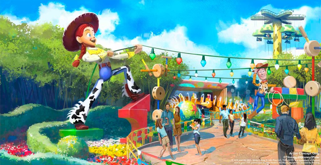 First look at the new Toy Story Garden that will connect the new area and Toy Story Playland, Walt Disney Studios Park, Paris.