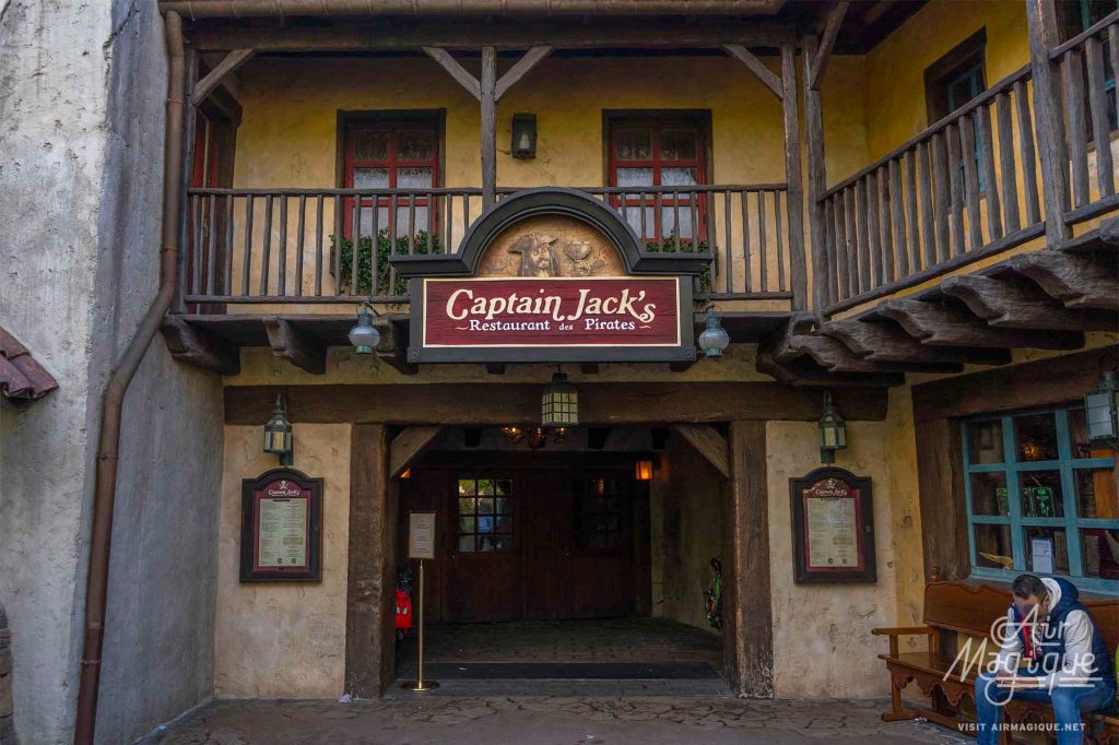 The exterior of Captain Jack's - Restaurant des Pirates, Disneyland Park Paris. 