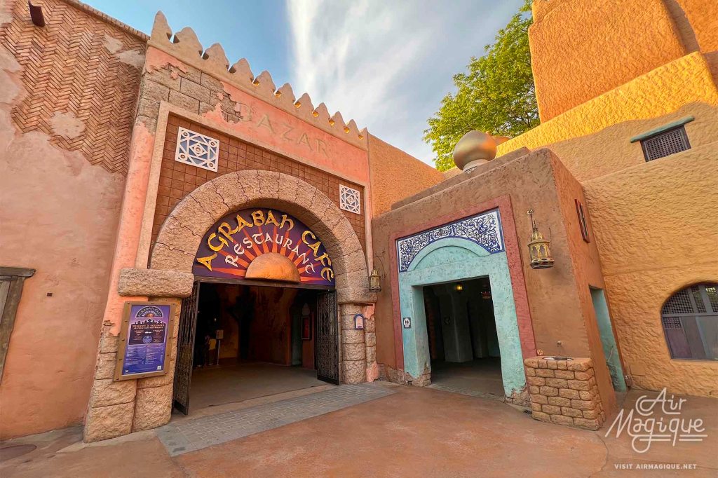 Exterior view of Restaurant Agrabah Café, Disneyland Park Paris.