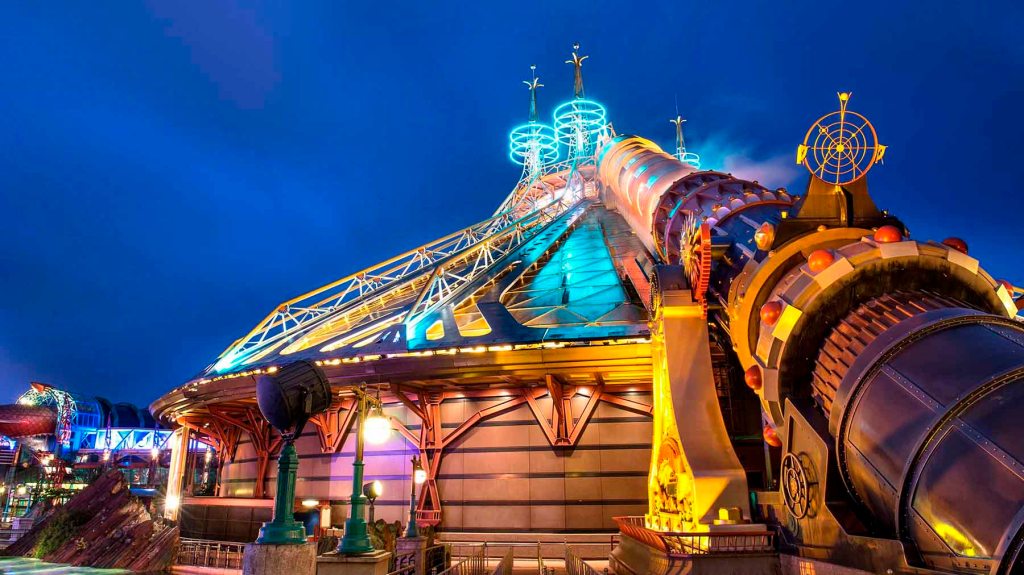 Space Mountain Night Disneyland Paris Discoveryland
