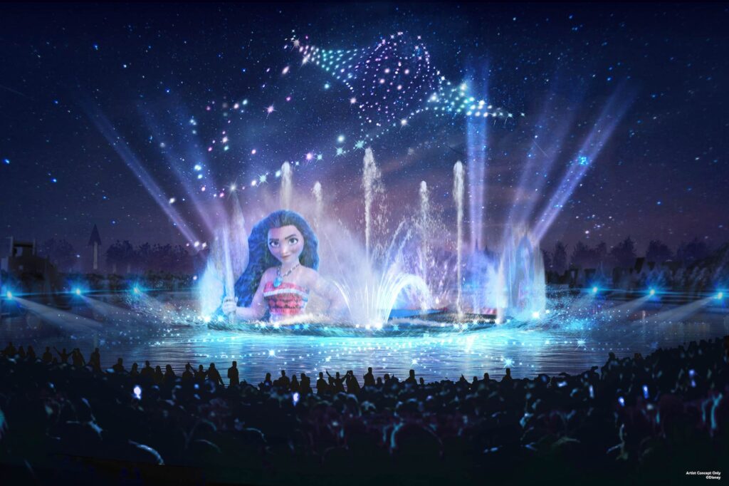 New Lake Show Featuring Water Projections & Drones | Disney Adventure World
