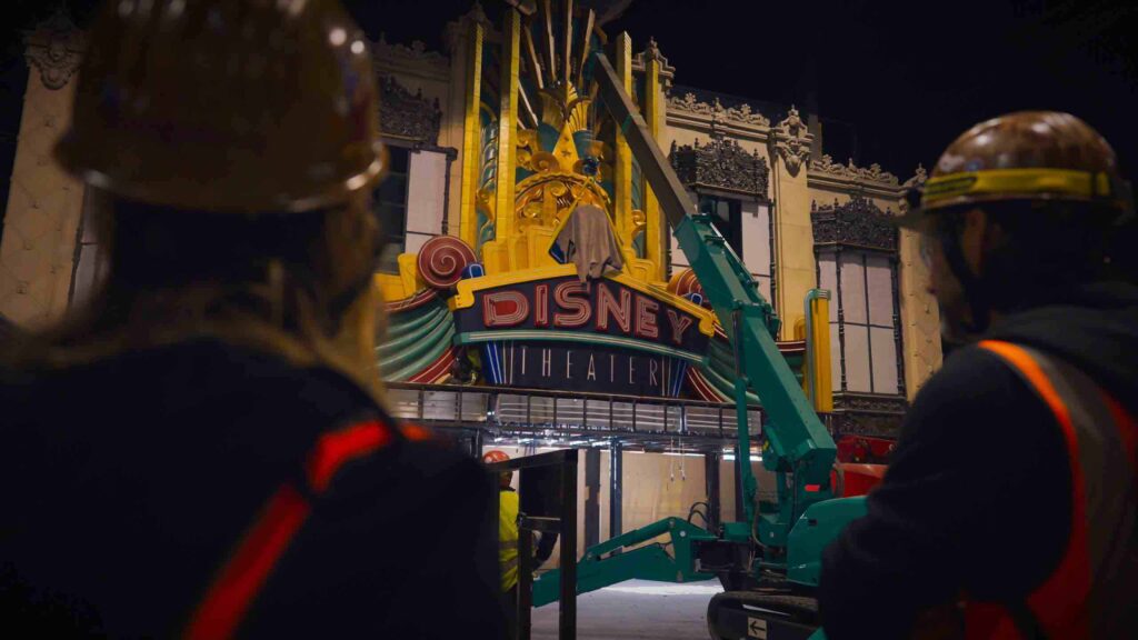Disneyland Paris Installs Giant Marquee in World Premiere
