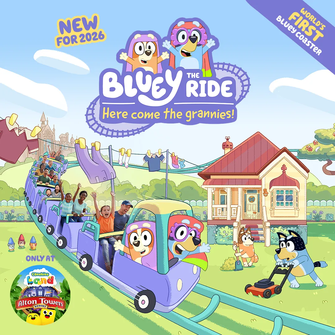 Alton Towers to Open First-Ever Bluey Roller Coaster in Spring 2026