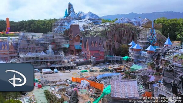 Drone Video: Construction Update From World of Frozen | Hong Kong Disneyland
